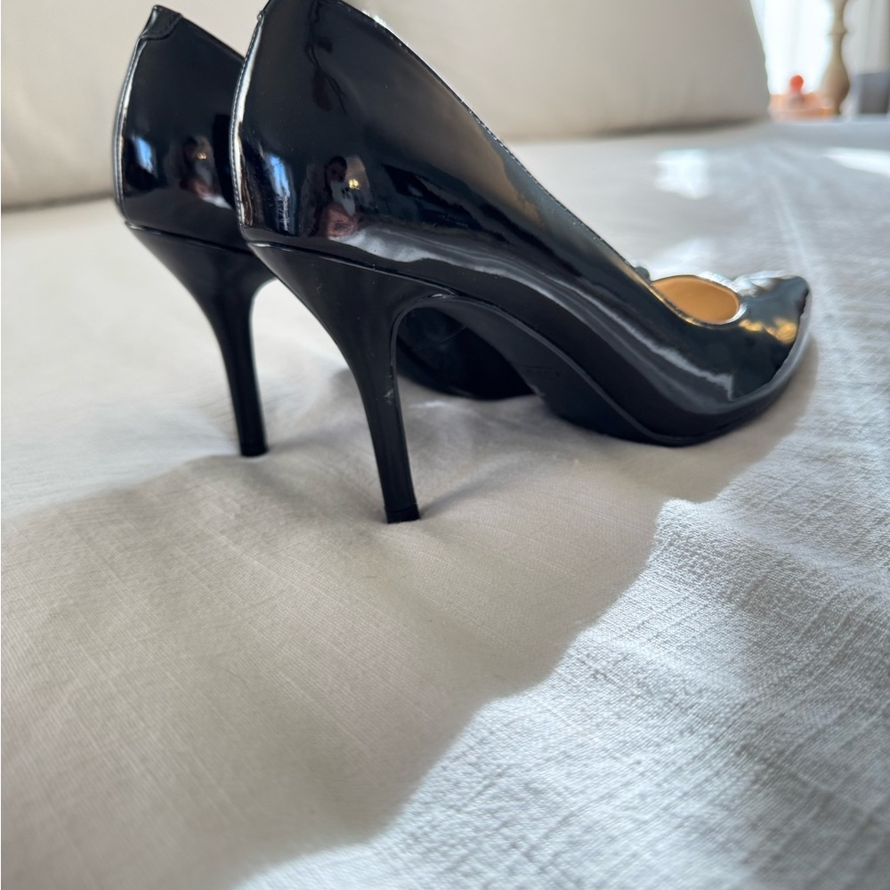 Nine West 6” Elegant Black Patent Leather Heels